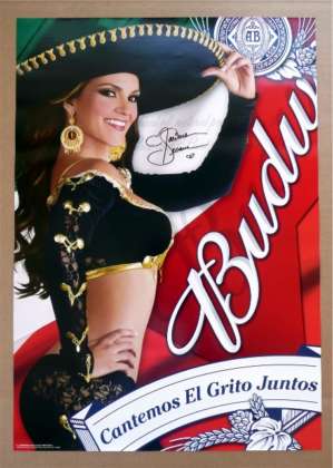 Budweiser con sombrero