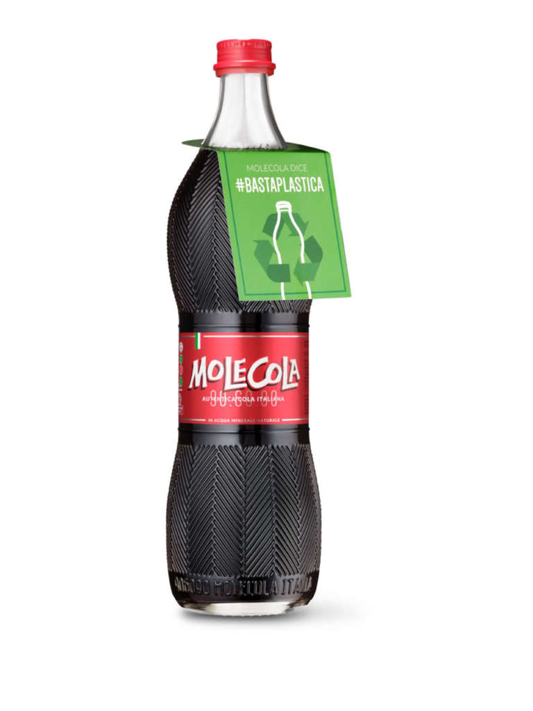 Bevanda Molecola Classica in vetro 75 cl con cavaliere verde #bastaplastica