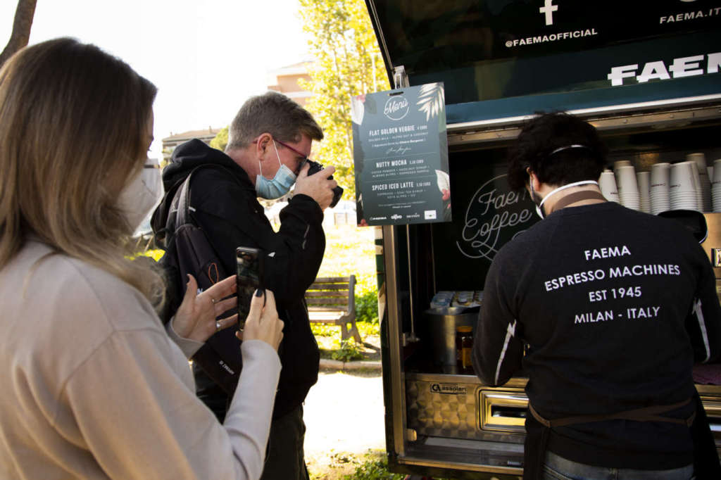 Un momento della prima tappa romana del Faema Coffee Tour