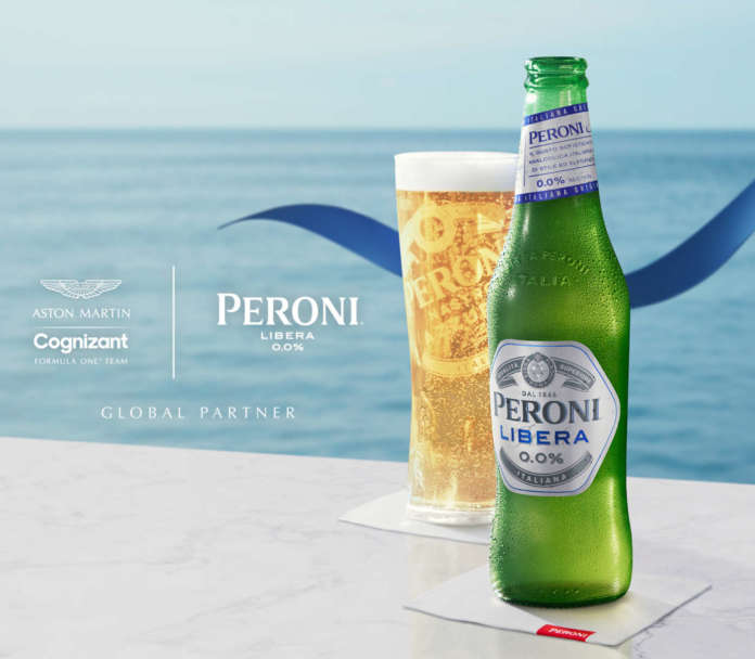 Peroni Libera 0,0% sponsor Aston Martin Team F1