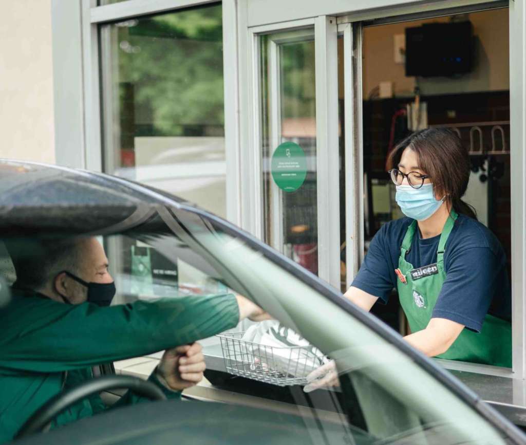 Drive thru di Starbucks Coffee