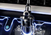 Dettaglio macchina a leva V6