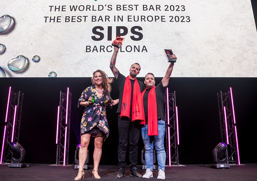 World’s 50 Best Bars Barcelona’s Sips is crowned No.1 in The World’s 50 Best Bars 2023, sponsored by Perrier, at a live awards ceremony in Singapore - 5MB
