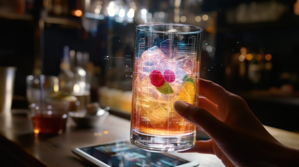 mano cocktail futuro realtà aumentata
