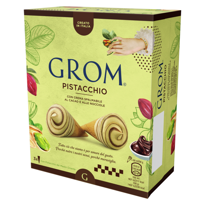 Grom - Cono Pistacchio - Pack 2