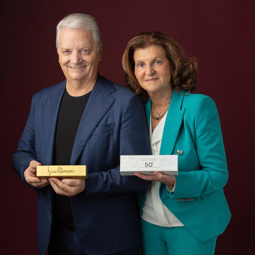 Iginio Massari e moglie