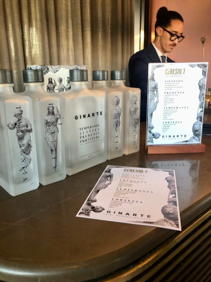 Le bottiglie ltd edition Ginarte dedicate alle quattro virtù cardinali