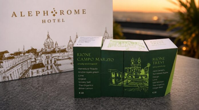 Roma in un menu al cubo: all’Aleph Hotel gli highball raccontano i rioni Aleph Hotel apertura