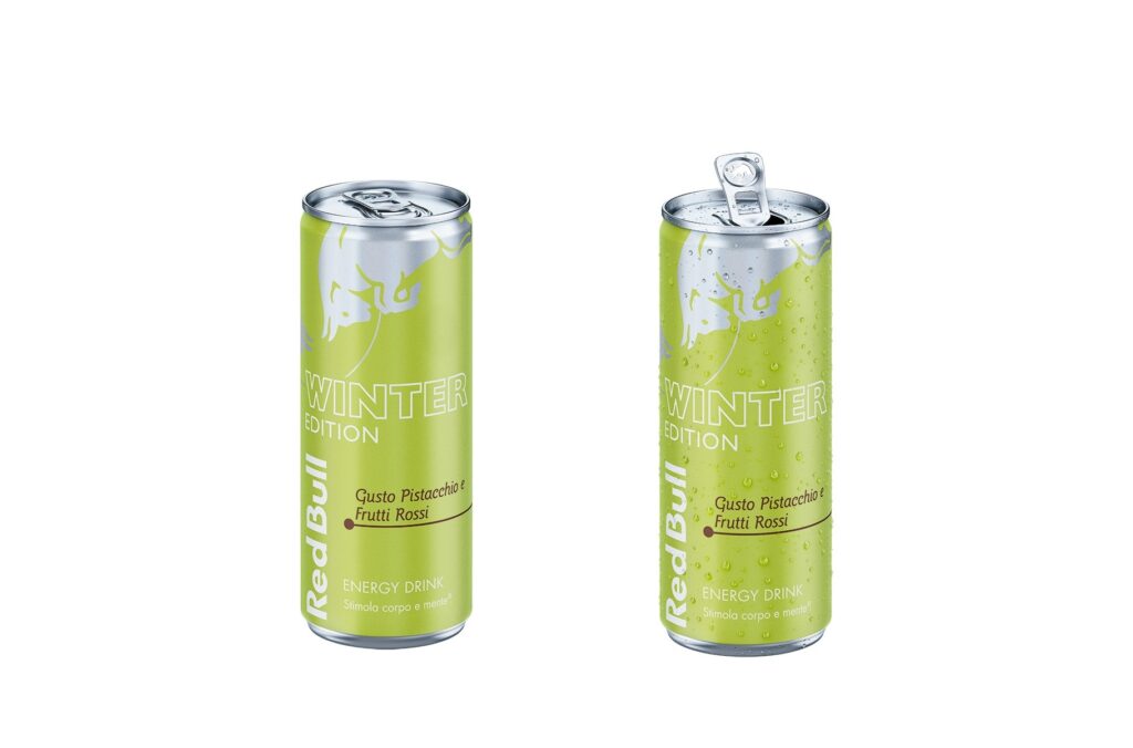 Pistacchio e frutti rossi per la Red Bull Winter Edition 2026