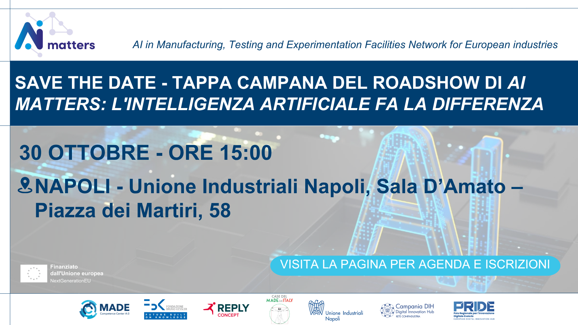 L'AI ti aspetta a Napoli! Scopri fondi europei e soluzioni concrete per il manifatturiero