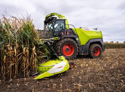Claas jaguar 1000 al lavoro su mais