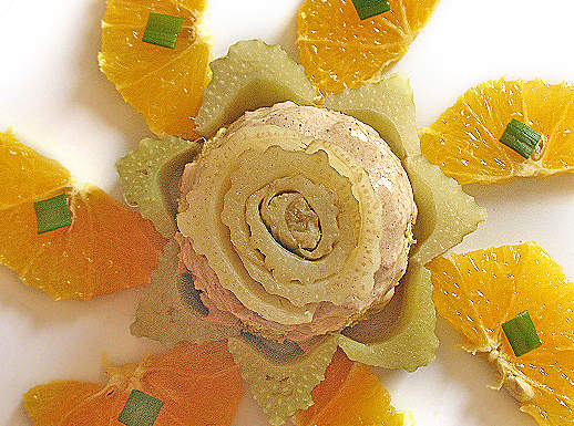 Biologici anche i sensi Flan di cardi con arancia e salsa di funghi