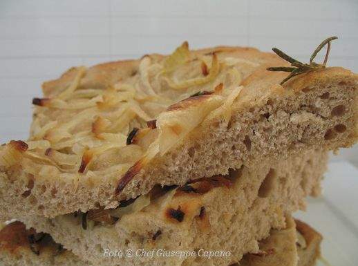 Cucinare e ascoltare Focaccia cipolle