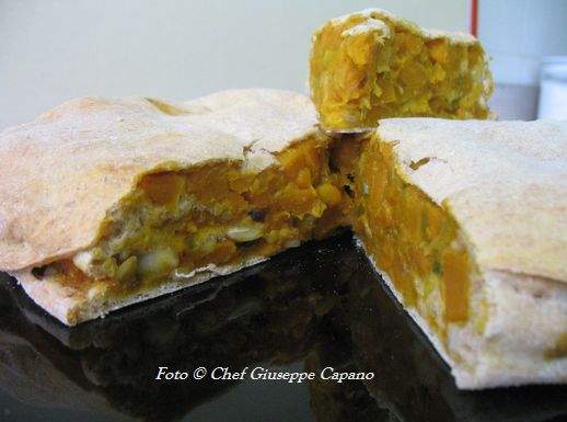 Torta focaccia integrale alla zucca