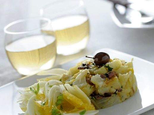Crudo e cotto di finocchi alle olive e arancia 518