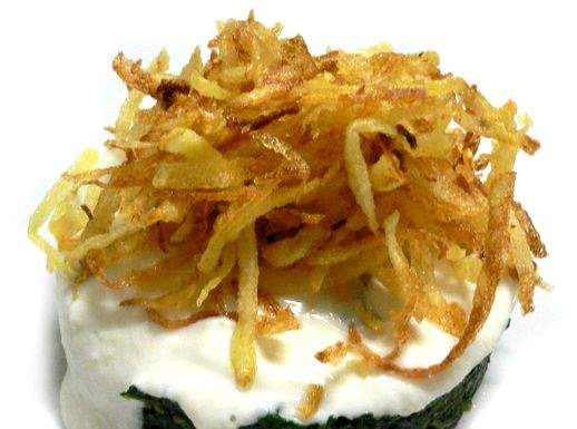 Spinaci in agrodolce con salsina al limone e patate croccanti 518