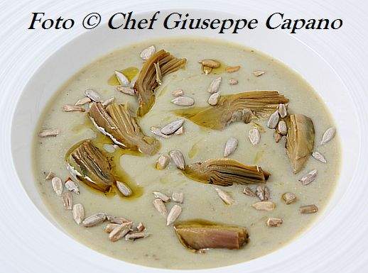 Crema aromatica di carciofi con girasole 518