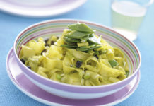 Pappardelle in crema di taccole