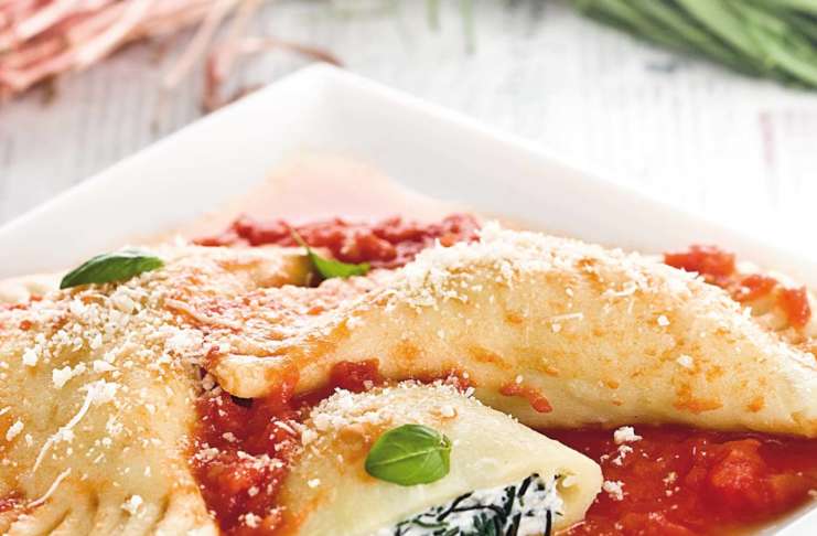 Ravioli di patate e barba di frate