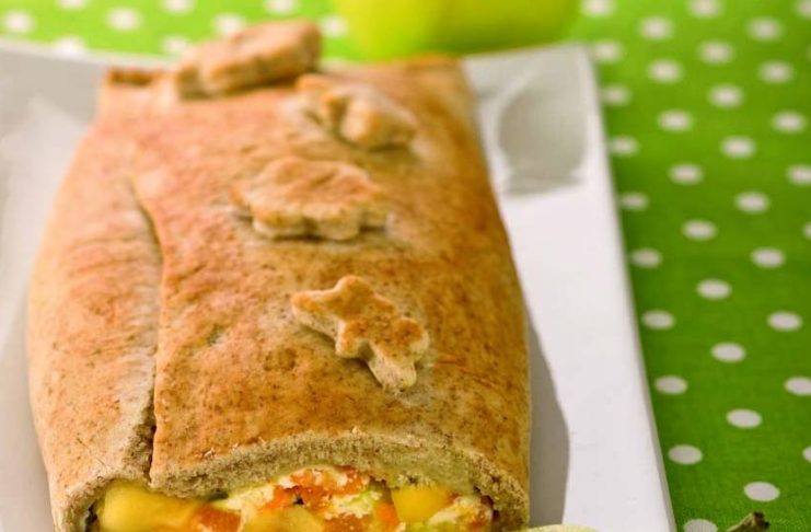 Strudel di zucca, mele e porri