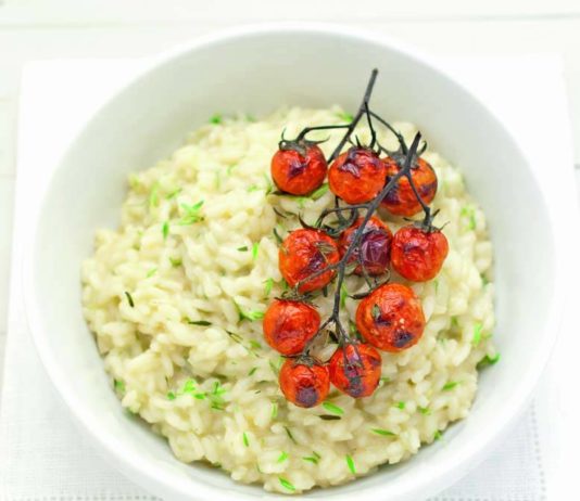 Risotto al timo con pomodorini arrosto