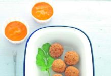 Bocconcini di melanzana con ketchup di peperoni