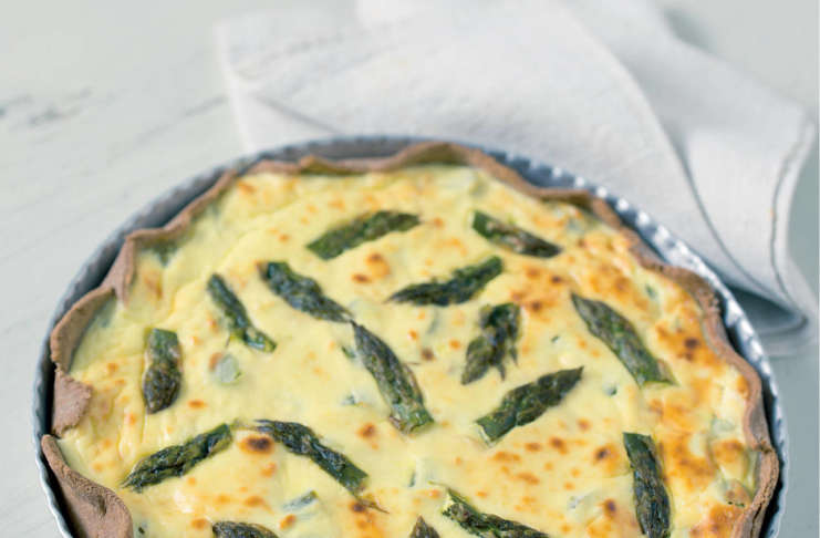 Quiche di farro con feta e asparagi