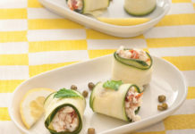 Rotolini di zucchine marinate