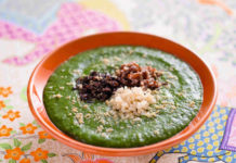 vellutata di porri e spinaci