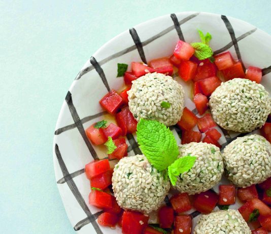 Bocconcini al sesamo con pomodori alla menta