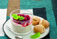 Mousse di ricotta e fichi ai lamponi