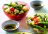 Coppette di asparagi, patate e pomodorini con olio aromatico