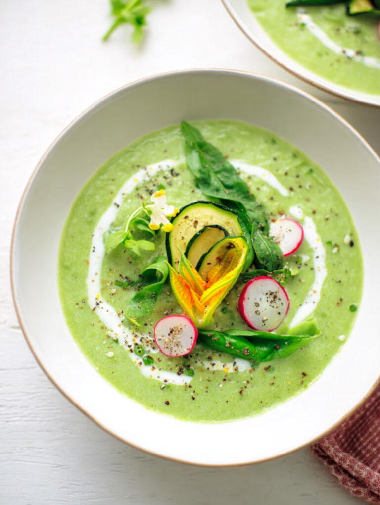 crema-zucchine-crude-spinaci Crema di zucchine crude con spinaci e rucola