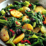 Padellata di cime di rapa con patate e olive