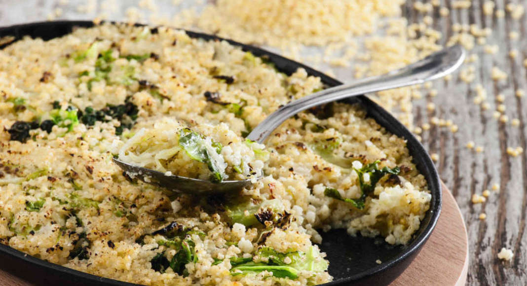 Gratin di miglio e cavolo verza