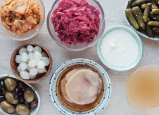 Varietà di alimenti fermentati