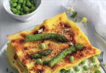 Lasagne con verdure di primavera e mozzarella di bufala