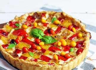 Torta salata di patate e peperoni