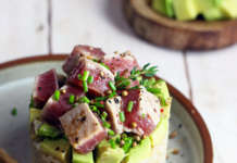 Riso con avocado e tonno