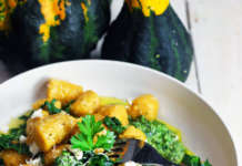 Gnocchi di zucca con pesto di cavolo nero