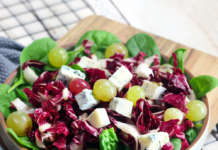 Insalata di radicchio, zola e uva
