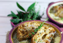 Zuppa di cipolle leggera, senza burro