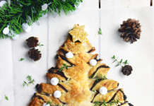 Albero facile in sfoglia con crema di nocciole