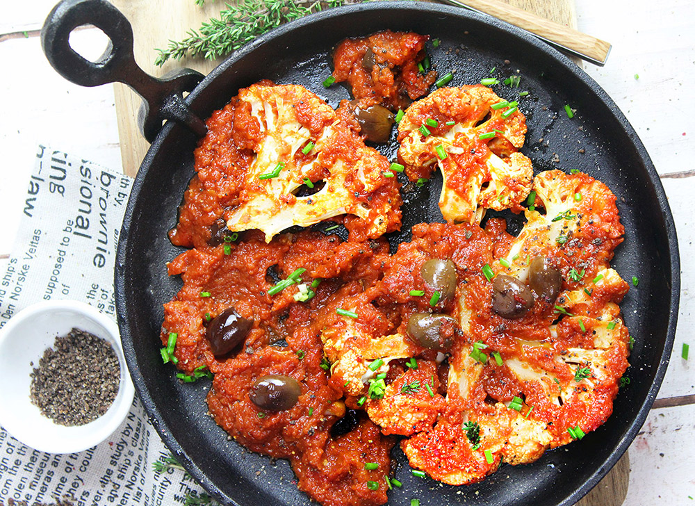 Bistecca di cavolfiore al sugo