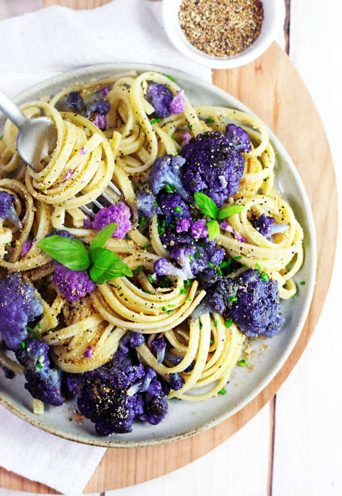 Pasta al broccolo viola vegan senza glutine