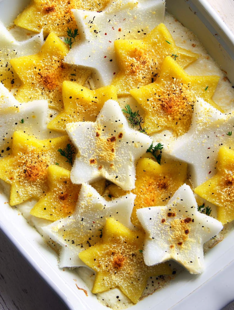 Stelle di polenta con fonduta light