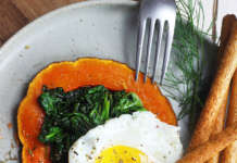 Uovo su bietole e zucca