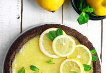 Crostata senza burro con crema di limone