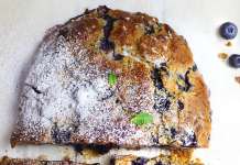 Dolce vegan al limone e mirtilli