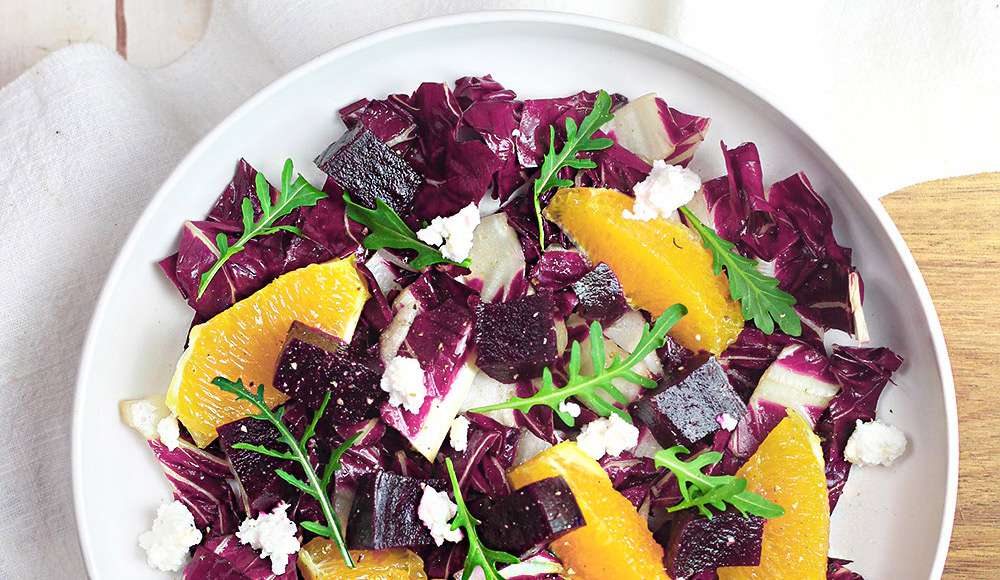 Insalata di radicchio, arance e barbabietola